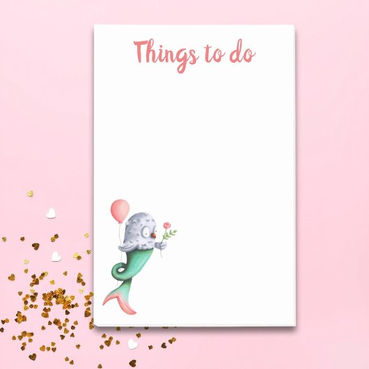 フクロウお洒落の人魚 ポストイット