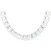 フクロウお洒落の赤ちゃんシャワー バンティングフラッグ (全)