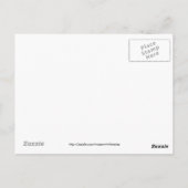 フクロウお洒落オレンジブルーブラックウッドランドクリーチャー ポストカード (裏面)