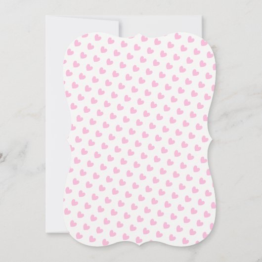 フクロウお洒落ズカワイイベビーシャワーピンク 招待状 (裏面)