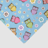 フクロウお洒落パターン 薄葉紙 (詳細)