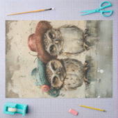 フクロウお洒落ル姉妹ペルシュを手足に切り離す 薄葉紙 (クラフト)