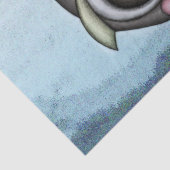 フクロウかわいい22水色デコpage 15x20 薄葉紙 (詳細)