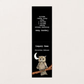 フクロウかわいらしルゴールデンアイズブルーネックレスオンブランチ 名刺 (外部フラット)