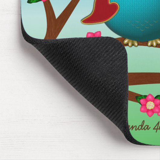 フクロウがあなたを愛している – コンピュータマウスパッド マウスパッド (コーナー)