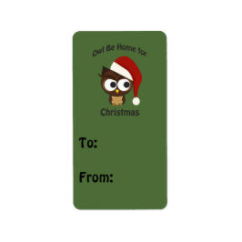 フクロウがクリスマスに帰るよ! ラベル