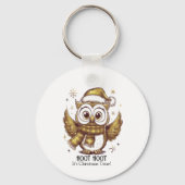 フクロウがクリスマスに帰る キーホルダー (正面)