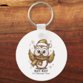 フクロウがクリスマスに帰る キーホルダー (正面)
