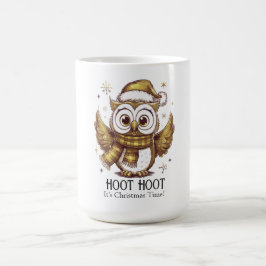 フクロウがクリスマスに帰る コーヒーマグカップ