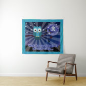 フクロウが一晩中擦り切れる タペストリー (インサイチュ(横))