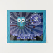 フクロウが一晩中擦り切れる タペストリー (正面(横))