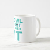 フクロウが乗る コーヒーマグカップ (正面右)