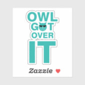 フクロウが乗る シール (シート)