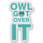 フクロウが乗る シール (正面)