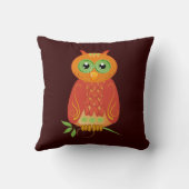 フクロウが付いているかわいく粋な枕 クッション (裏面)