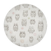 フクロウが付いているパターン カッティングボード (正面)