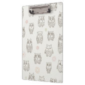 フクロウが付いているパターン クリップボード (左)