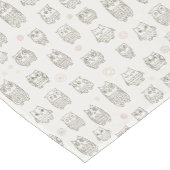 フクロウが付いているパターン ショートテーブルランナー (コーナー)