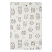 フクロウが付いているパターン ミニクリップボード (裏面)