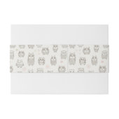 フクロウが付いているパターン 招待状ベリーバンド (裏面例)