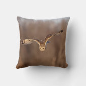 フクロウが地面に潜る クッション (裏面)