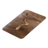 フクロウが地面に潜る マグネット (左側)