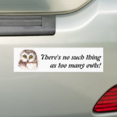フクロウが多過ぎるようなことはない、引用文 バンパーステッカー (車上)