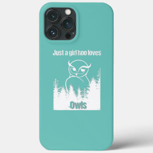 フクロウが大好きな女の子かわいい iPhone 13 PRO MAXケース