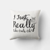 フクロウが好きなんだok? クッション (裏面)