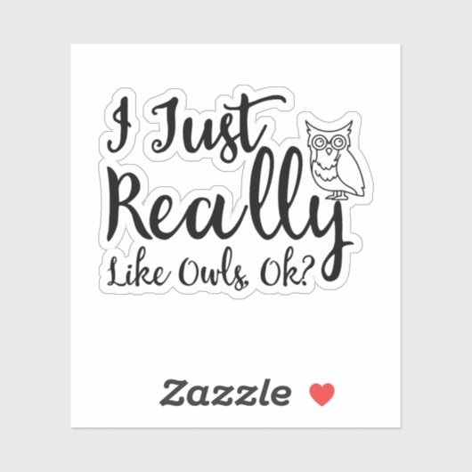 フクロウが好きなんだok? シール (シート)