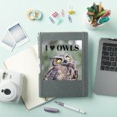 フクロウが好きステッカー シール (iPadカバー)