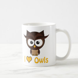 フクロウが好き（愛してる） コーヒーマグカップ