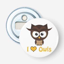 フクロウが好き(愛してる) 栓抜き