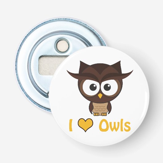 フクロウが好き（愛してる） 栓抜き (正面)