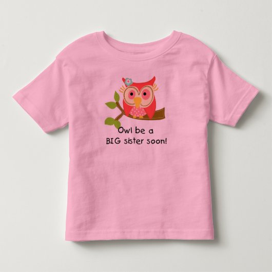 フクロウが姉に トドラーTシャツ (正面)