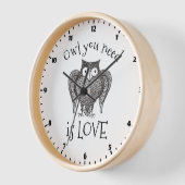 『フクロウが必要だ』 壁時計 (傾斜)