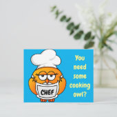 フクロウが必要な料理は？ ポストカード (スタンド正面)