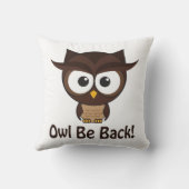 フクロウが戻る クッション (裏面)