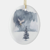 フクロウが星を持つ セラミックオーナメント (右)