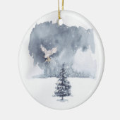 フクロウが星を持つ セラミックオーナメント (左)