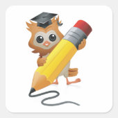 フクロウが書く スクエアシール (正面)