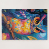 フクロウが木の枝に止まった ジグソーパズル (横)