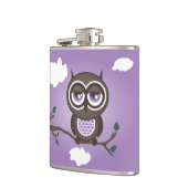 フクロウが枝に座る フラスク (左)