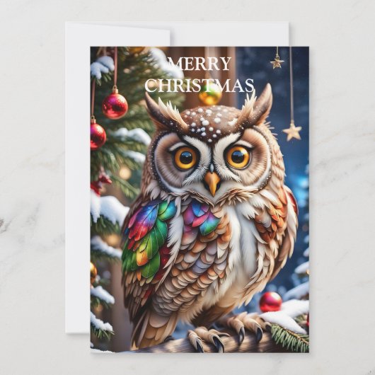 フクロウが温かみと喜びを届ける|過去記事 シーズンカード (正面)