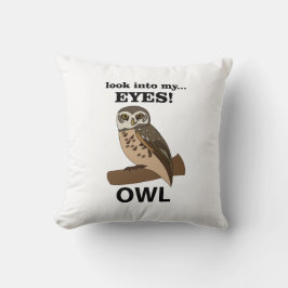 フクロウが私の目を見る クッション