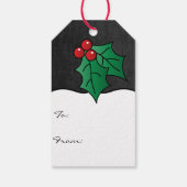 フクロウが聖降誕祭お目出とう ギフトタグ (裏面)