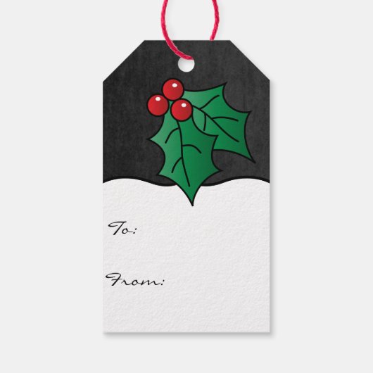 フクロウが聖降誕祭お目出とう ギフトタグ (裏面)