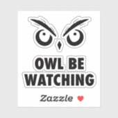 フクロウが見ている シール (シート)