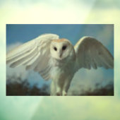 フクロウが飛んでいる窓が引っかかる ウィンドウサイン (シート3)