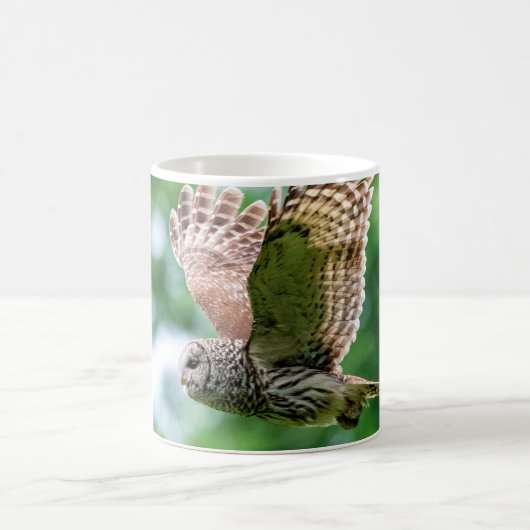 フクロウが飛んでいる間 コーヒーマグカップ (中央)